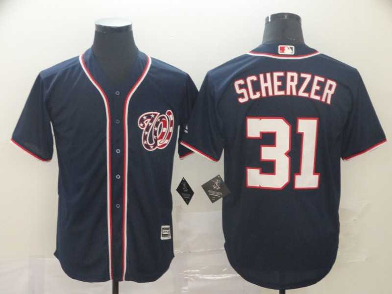 Nationals 31 Max Scherzer Navy Cool Base Jersey,We sell and wholesale Nationals 31 Max Scherzer Navy Cool Base Jersey on line form chian!